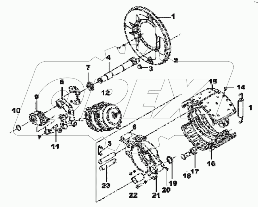 3502ZAS03-015 Center right brake group