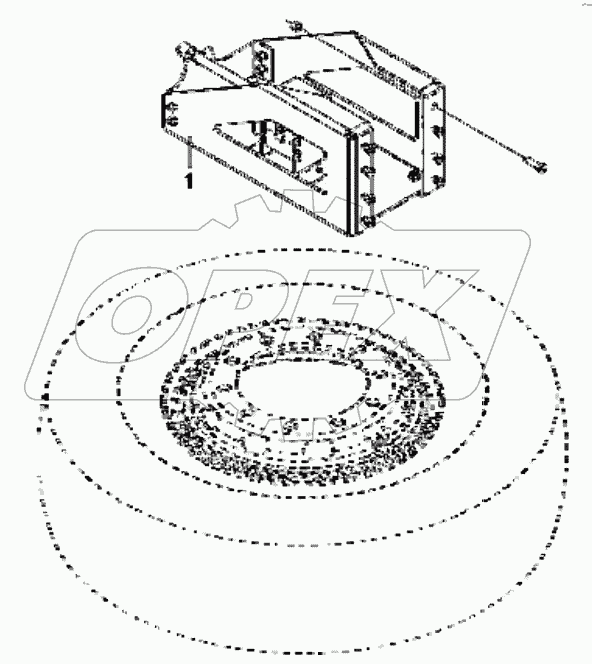  3105A8-ZD10 Spare tyre carrier subassembly