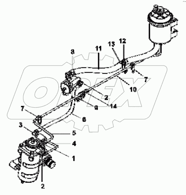  3405A-T0500 Power steering pipe group