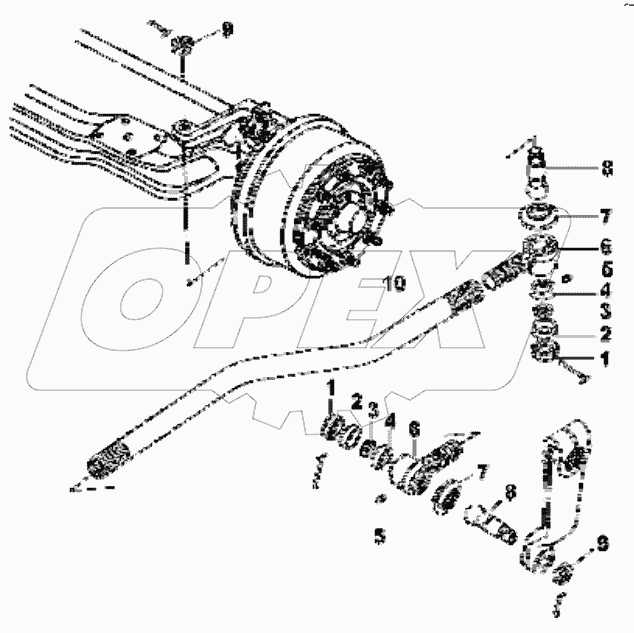  3412A-T0100 Steering tension rod group