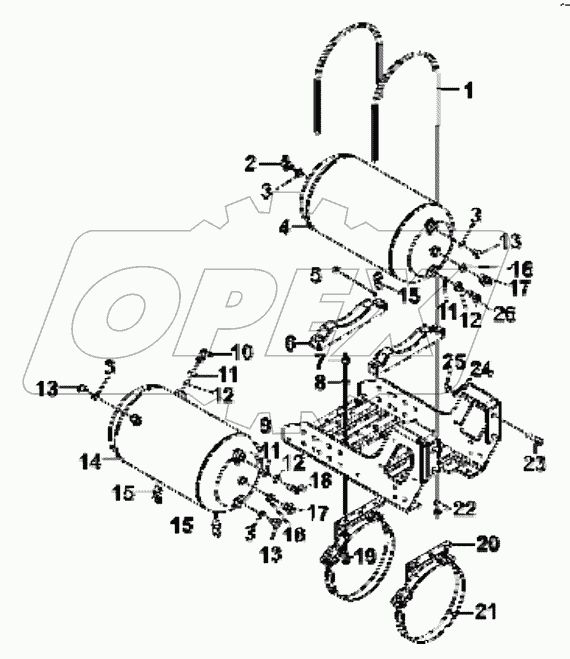  3513B-T0402 Front air vessel group