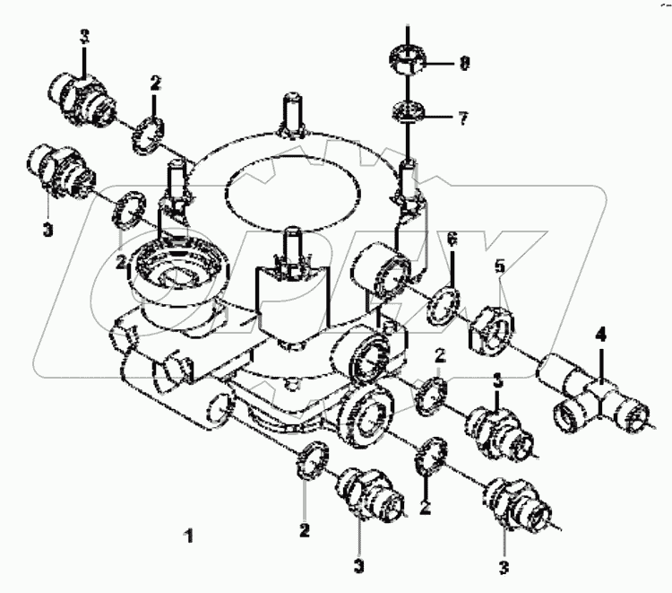  3522B1-ZB7 Trailer valve subassembly