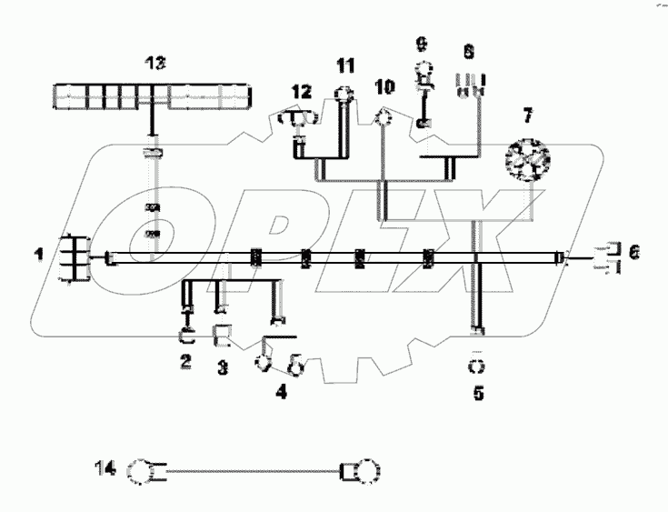  3724E-T0400 Engine wiring harness group