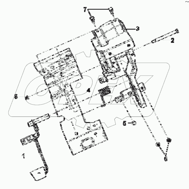  1602D-C0100 Clutch pedal group
