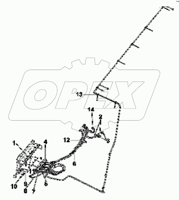  3506R-C0301 Hand brake pipe group