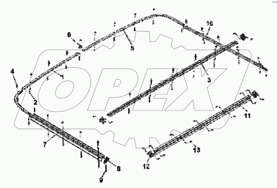  8205B-C0300 Curtain sliding track group