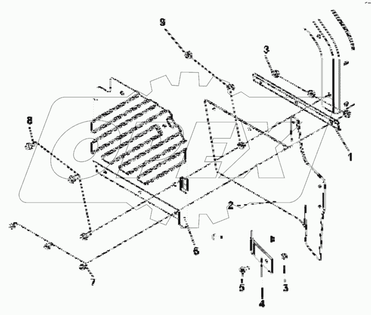  8403D-C0100 Right front mudguard group