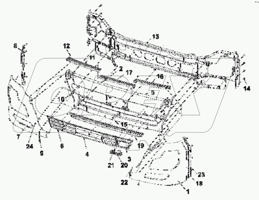  8406A-C0100 Front bumper bar group