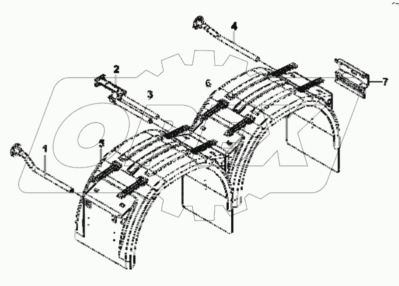  8511A-T04Y0 Compartment mudguard group