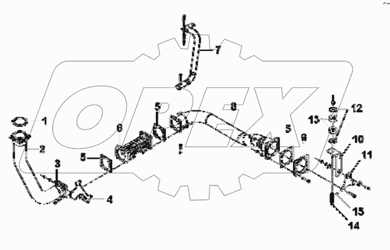  1203A-T0400 Muffler intake pipe group