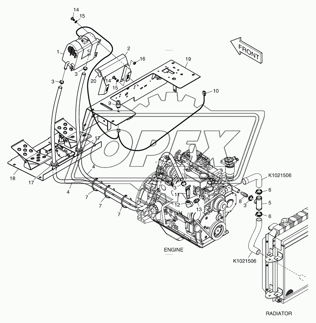 6280 Трубопроводы отопителя
