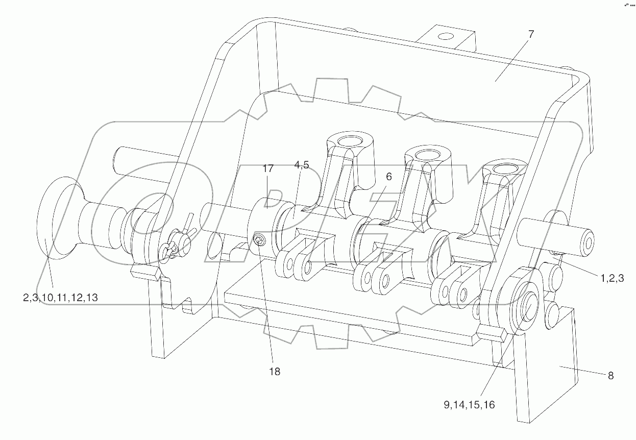  A158568 BRACKET ASS'Y - 3 LEVER