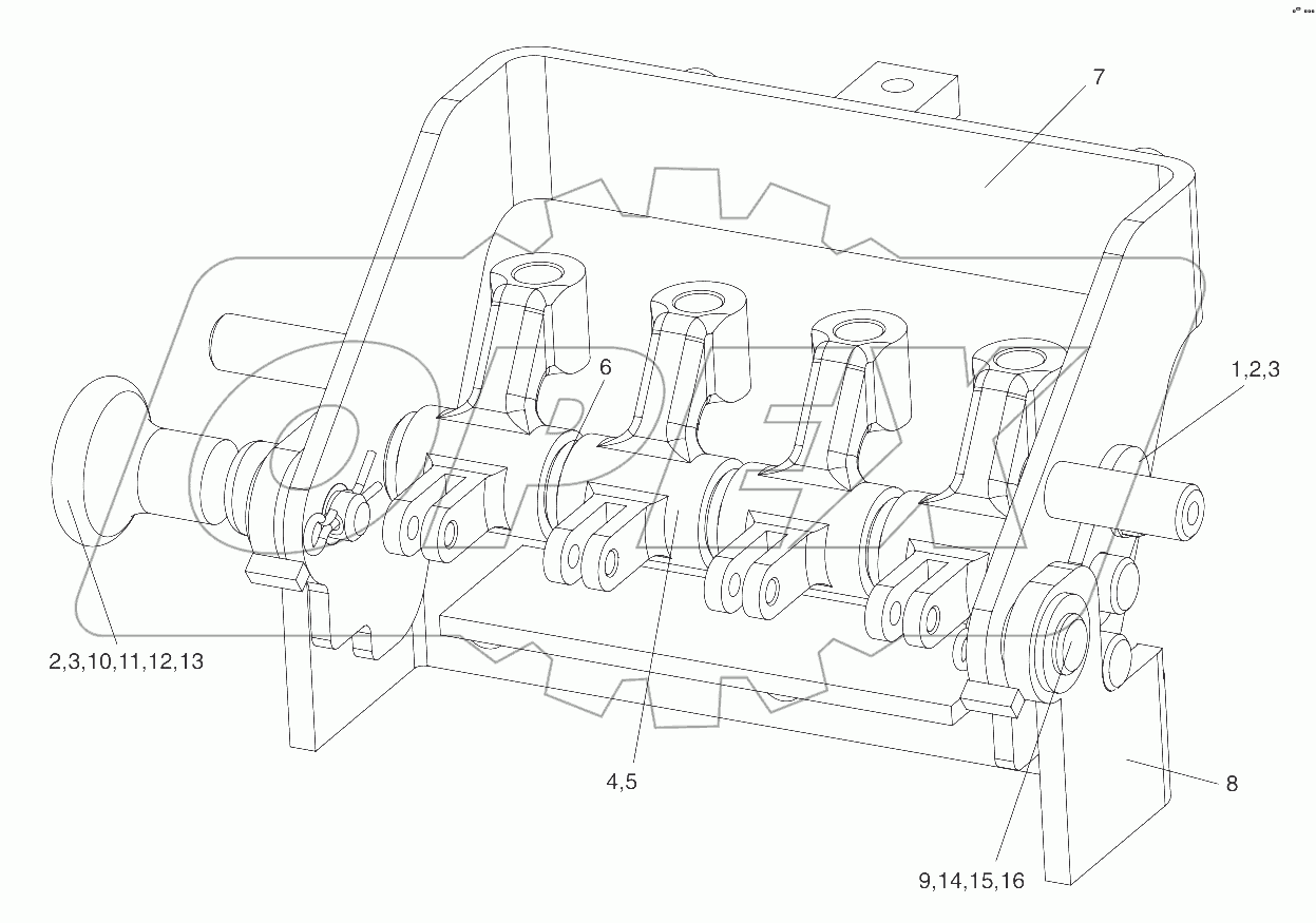  A158567 BRACKET ASS'Y - 4 LEVER