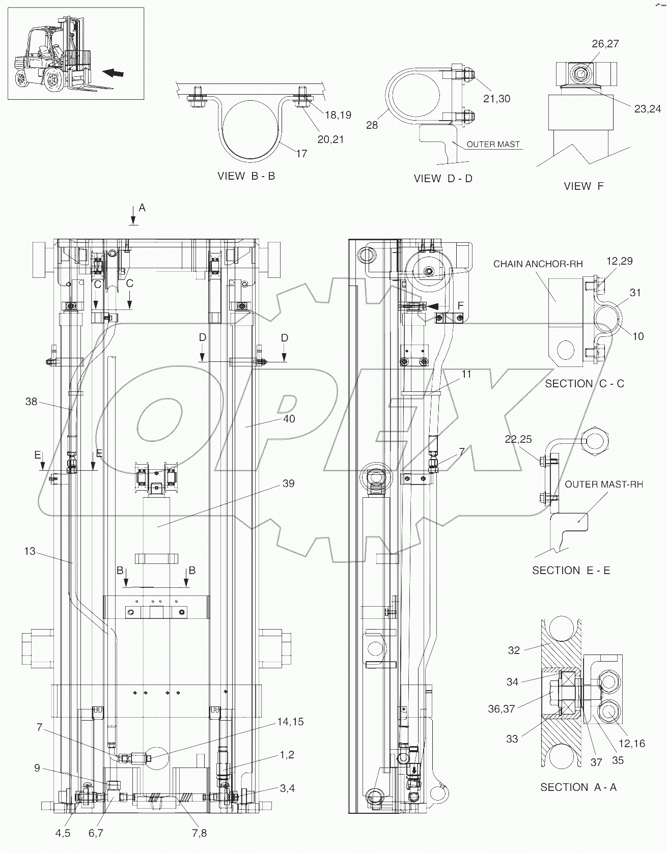  A156569 MOUNTING GP - LIFT BASIC(FFT)