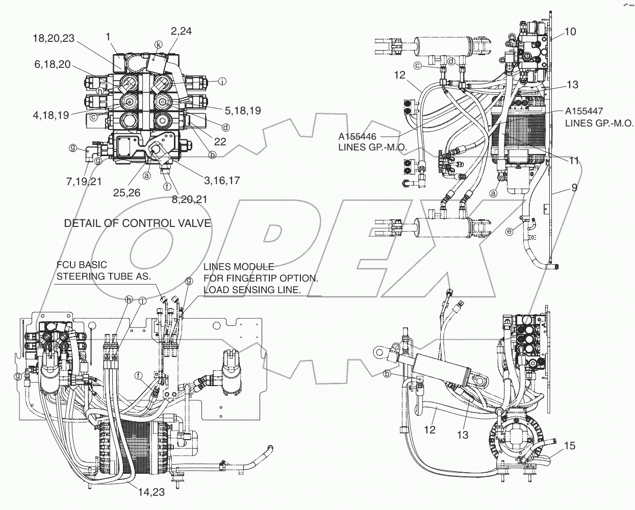  A155489 LINES GP - 3 WAY - FINGERTIP