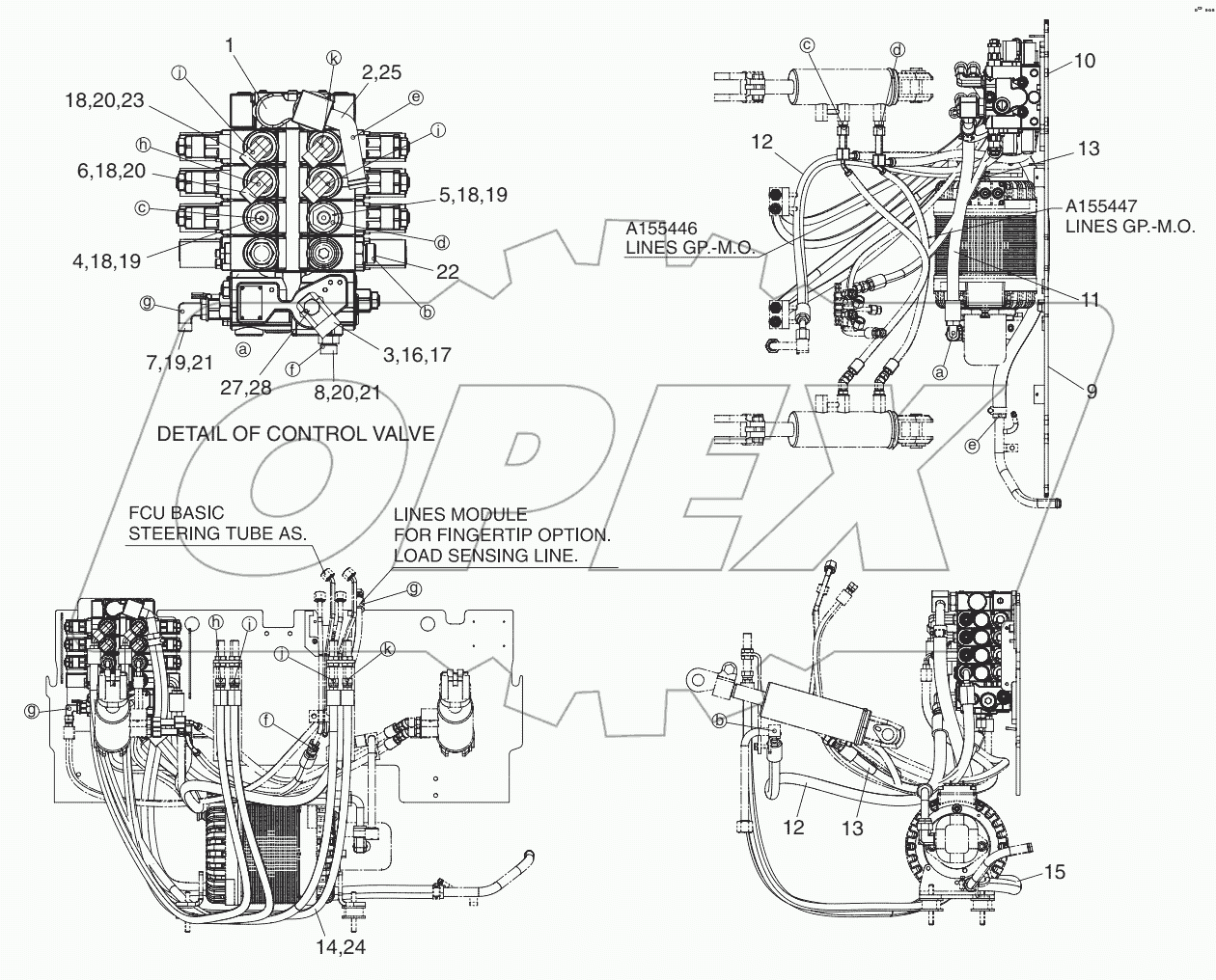  A155490 LINES GP - 4 WAY - FINGERTIP