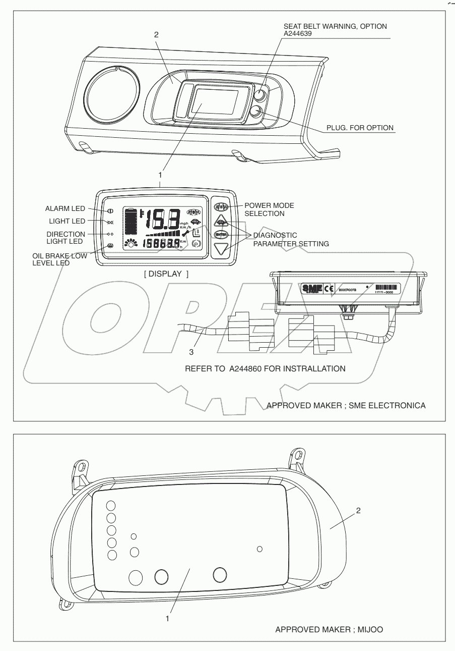  A158664 INSTRUMENT GP - (FRONT COCKPIT UNIT)
