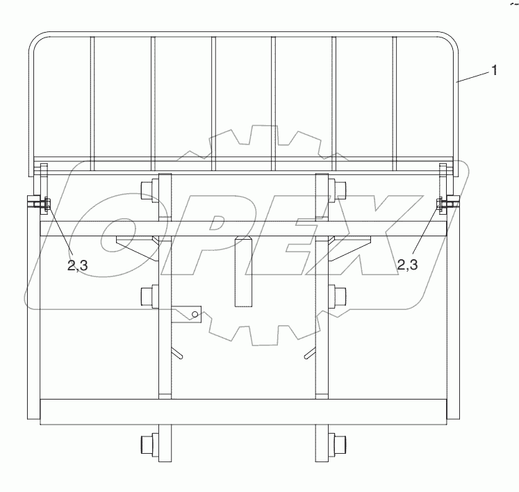  D800875 BACKREST GP - FORK POSITIONER