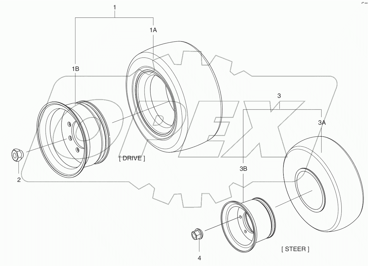  A152769 MOUNTING GP - TIRE & WHEEL - B20T-5