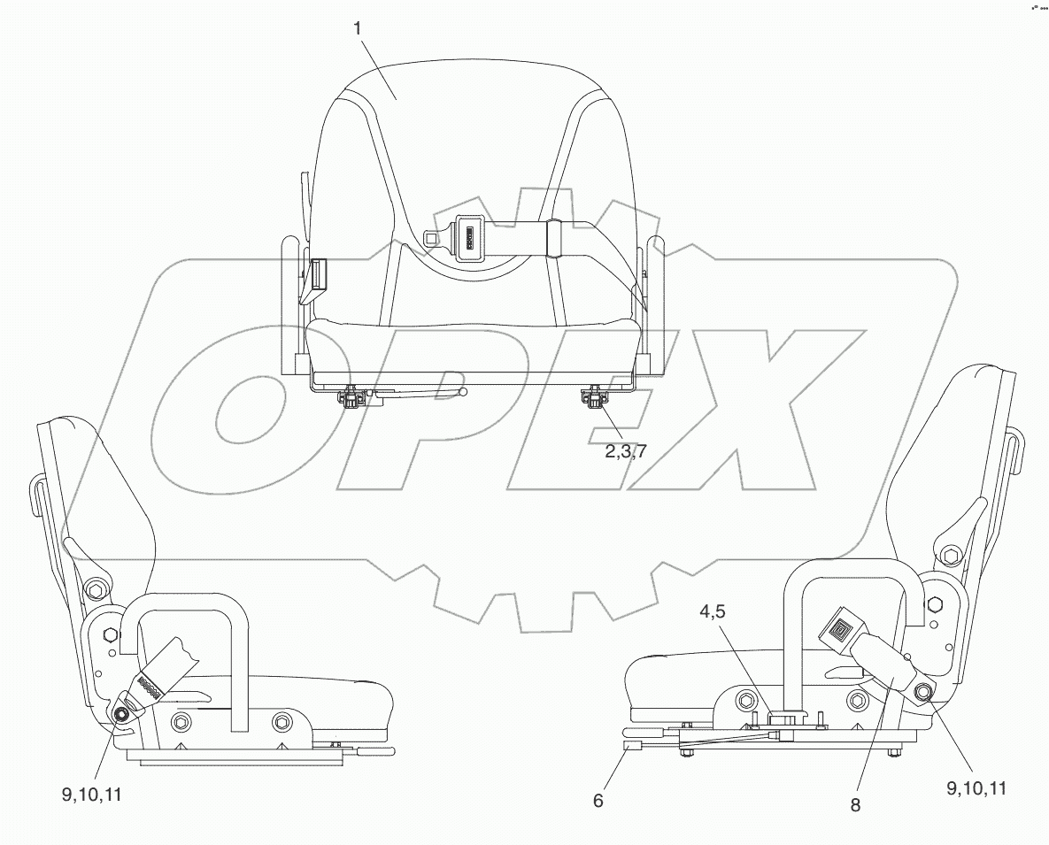  D820130 SEAT GP - STATIC CLOTH - NACD