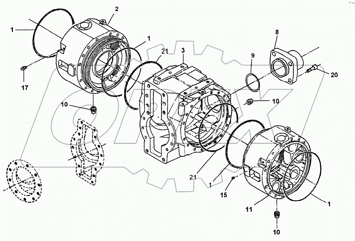  REAR AXLE DIFFERENTIAL HOUSING