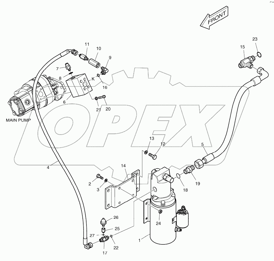  EMERGENCY STEERING PIPING