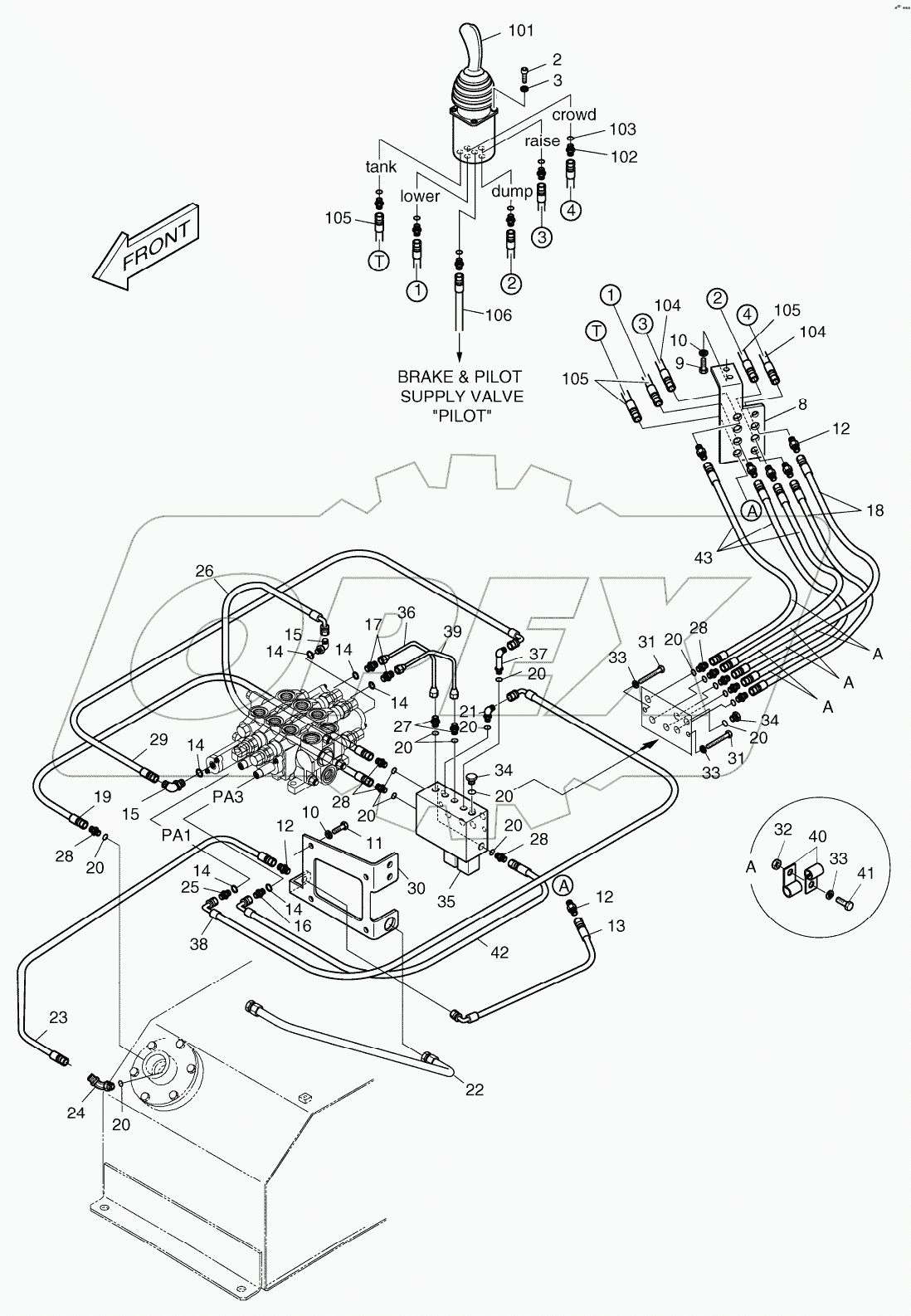  PILOT PIPING-MONO LEVER+3 SPOOL