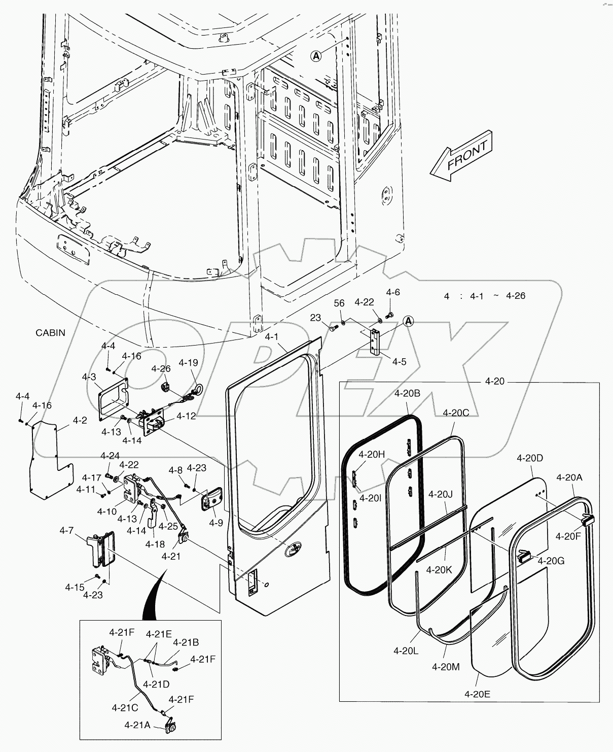  CABIN (3) - DOOR ASSY(L.H)