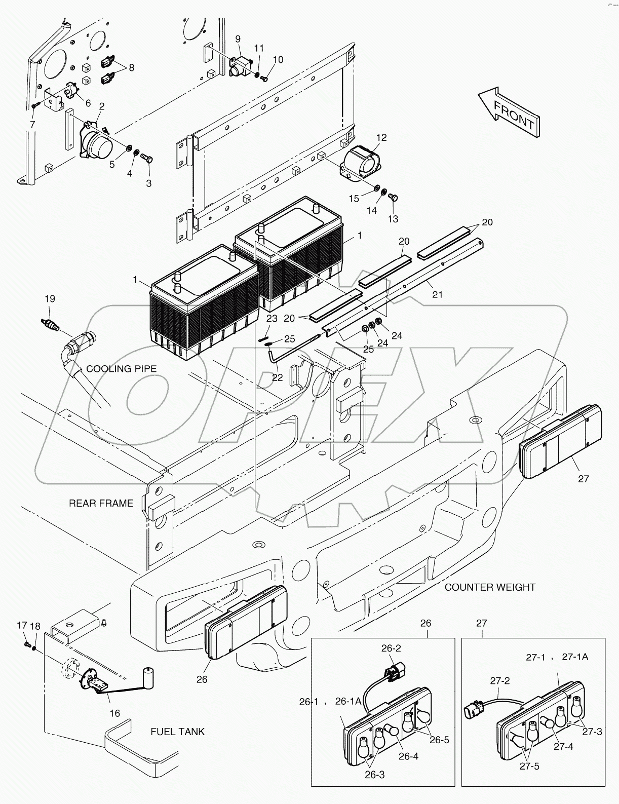  ELECTRIC PARTS - REAR FRAME
