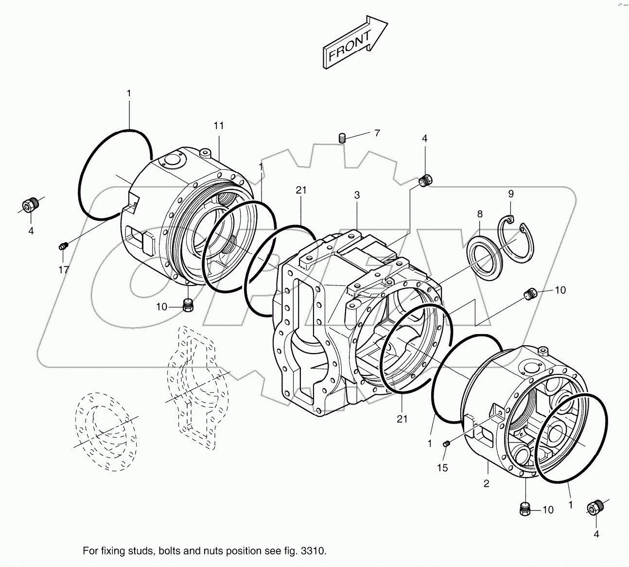  DIFFERENTIAL HOUSING - FRONT AXLE