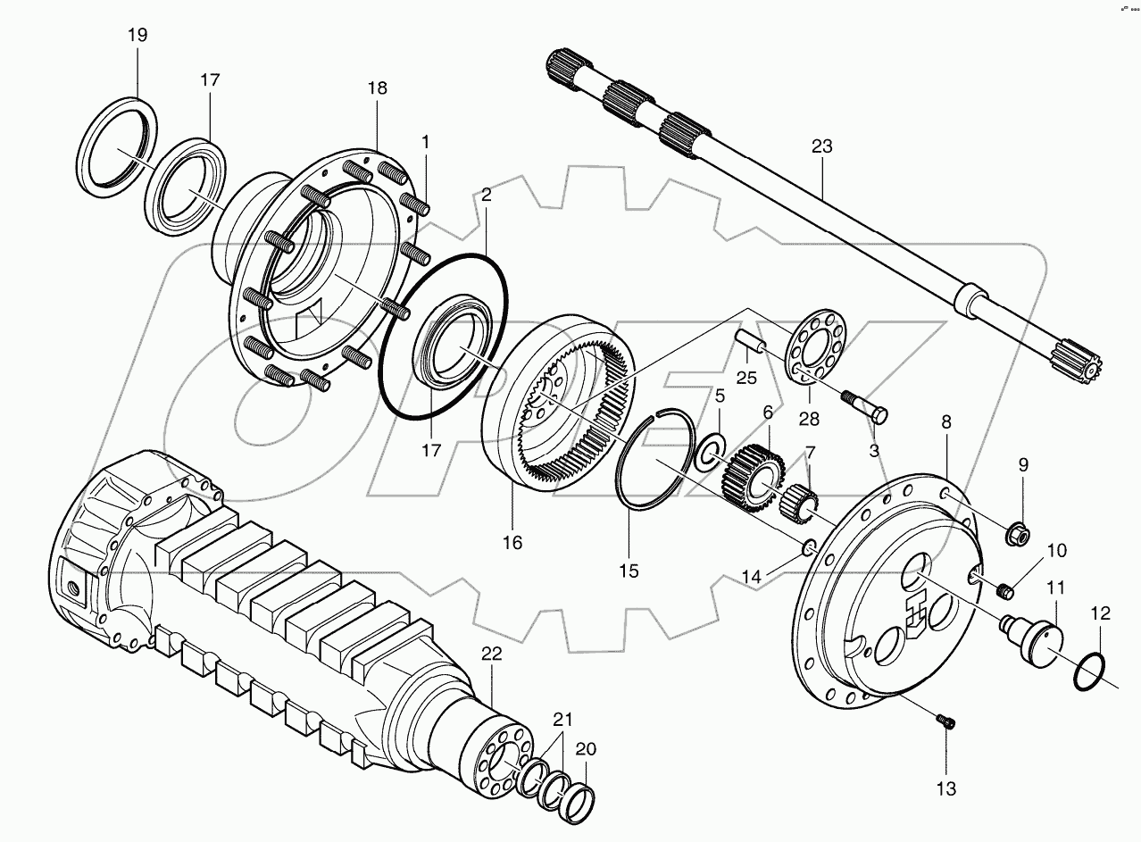  PLANETARY GEAR - FRONT AXLE