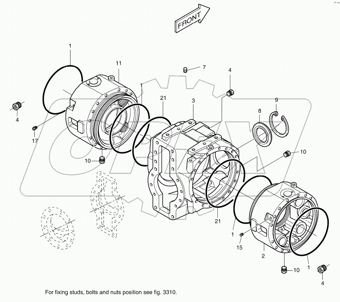  DIFFERENTIAL HOUSING-FRONT AXLE