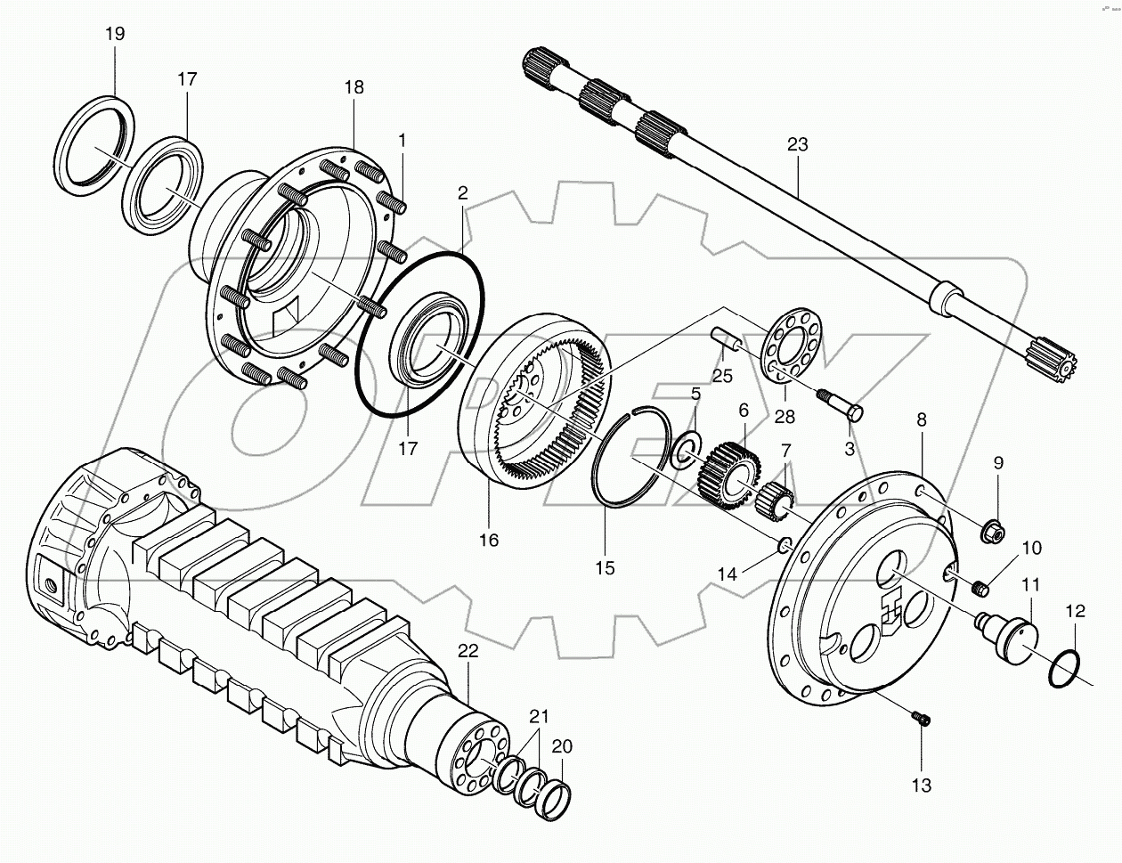  PLANET GEAR-FRONT AXLE