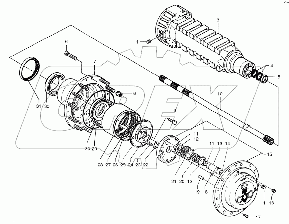 PLANETARY GEAR - REAR AXLE