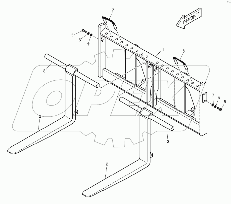  PALLET FORK - QUICK COUPLER