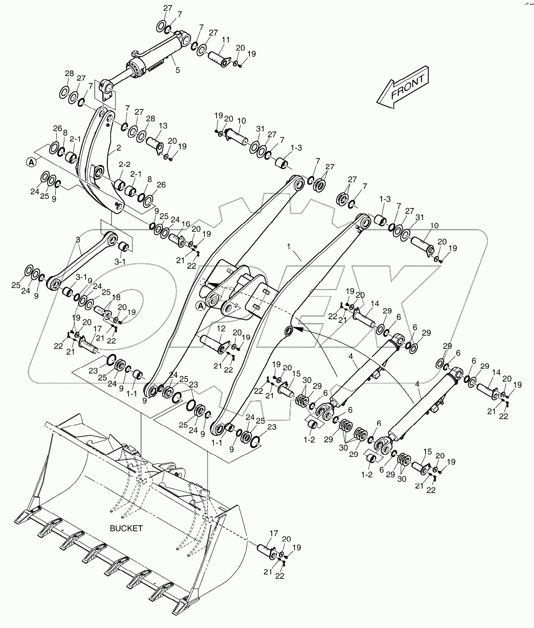  LOADER ARM ASSY - LONG BOOM