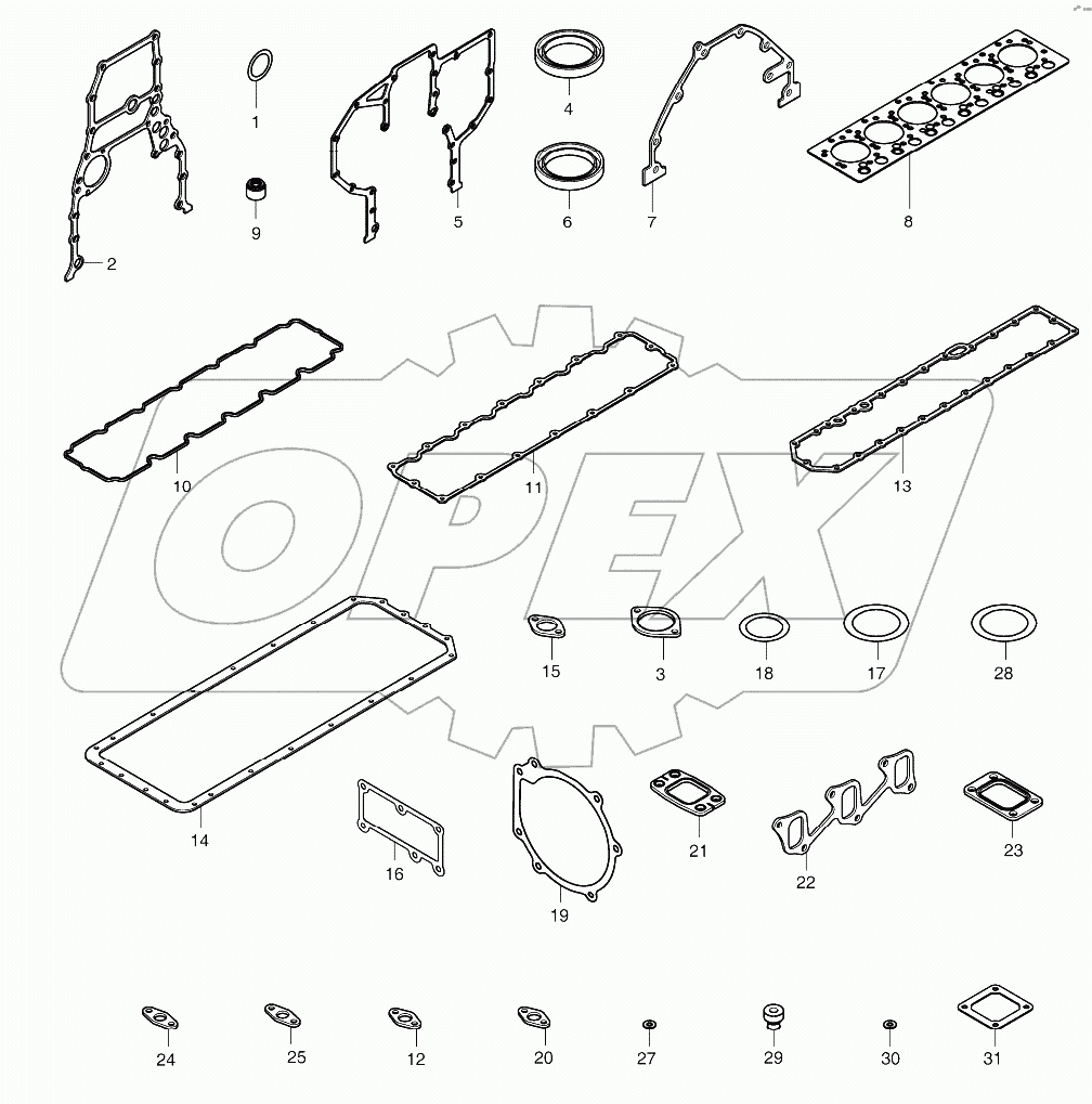  OVERHAUL GASKET KIT - ALL