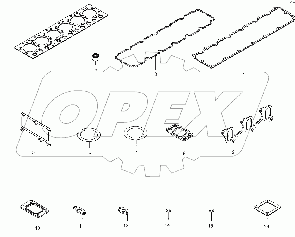  OVERHAUL GASKET KIT - TOP