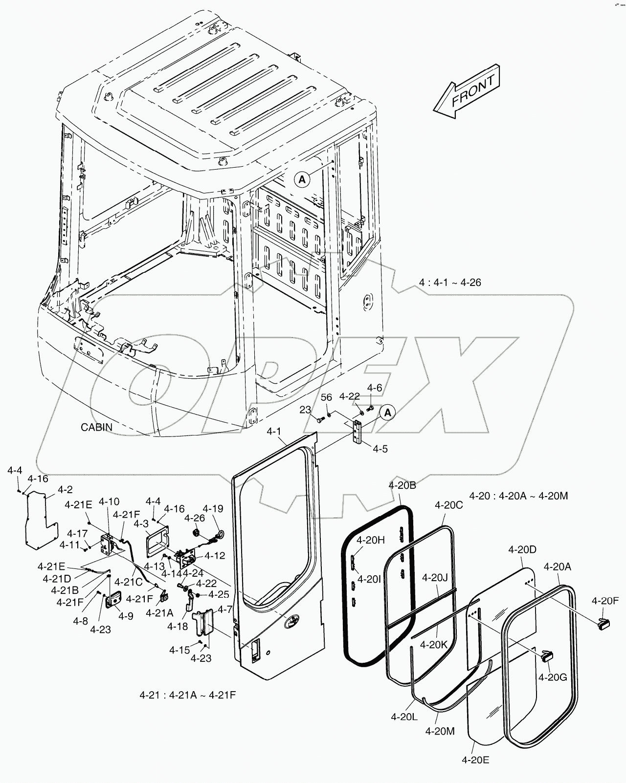  CABIN (3) - DOOR ASSY (L.H)