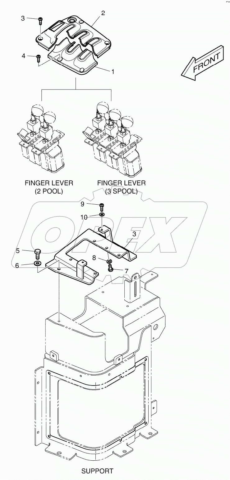  JOYSTICK MOUNTING - FINGER LEVER