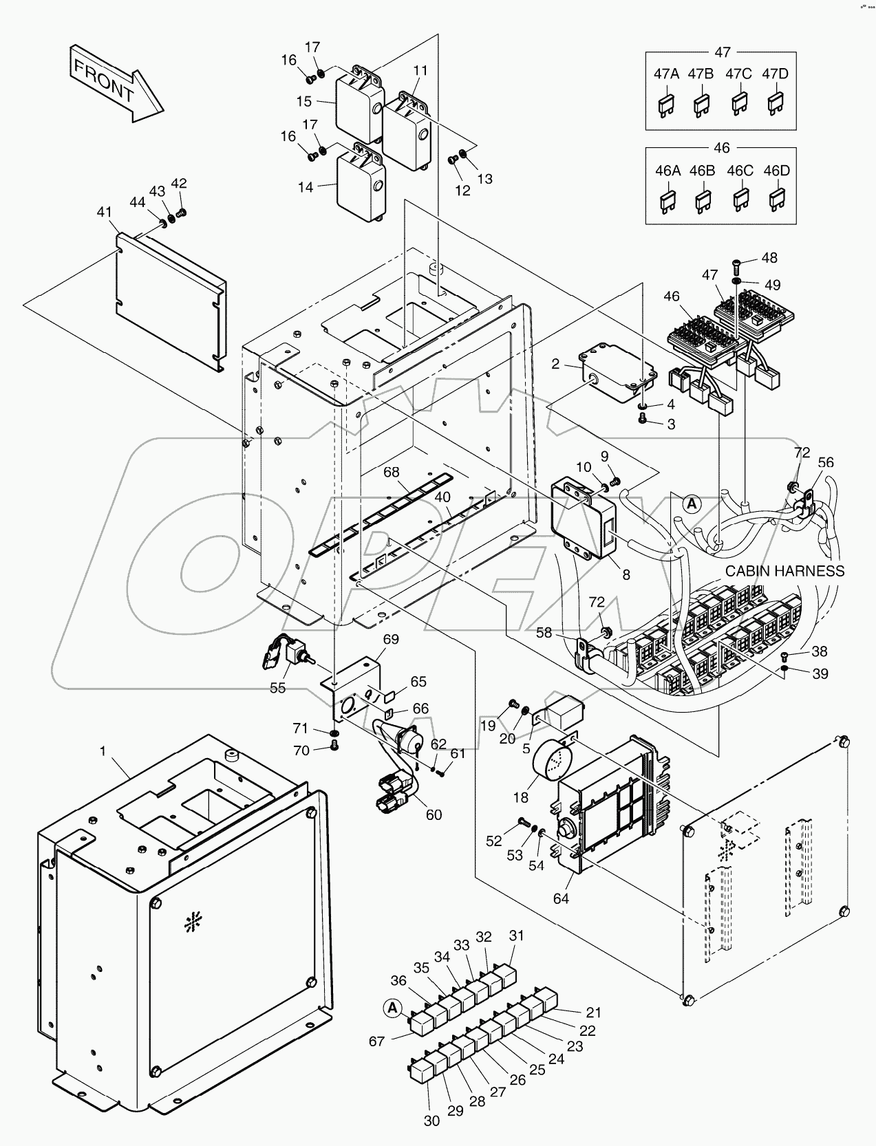  ELECTRIC BOX - FNR LEVER Serial No. 5191-