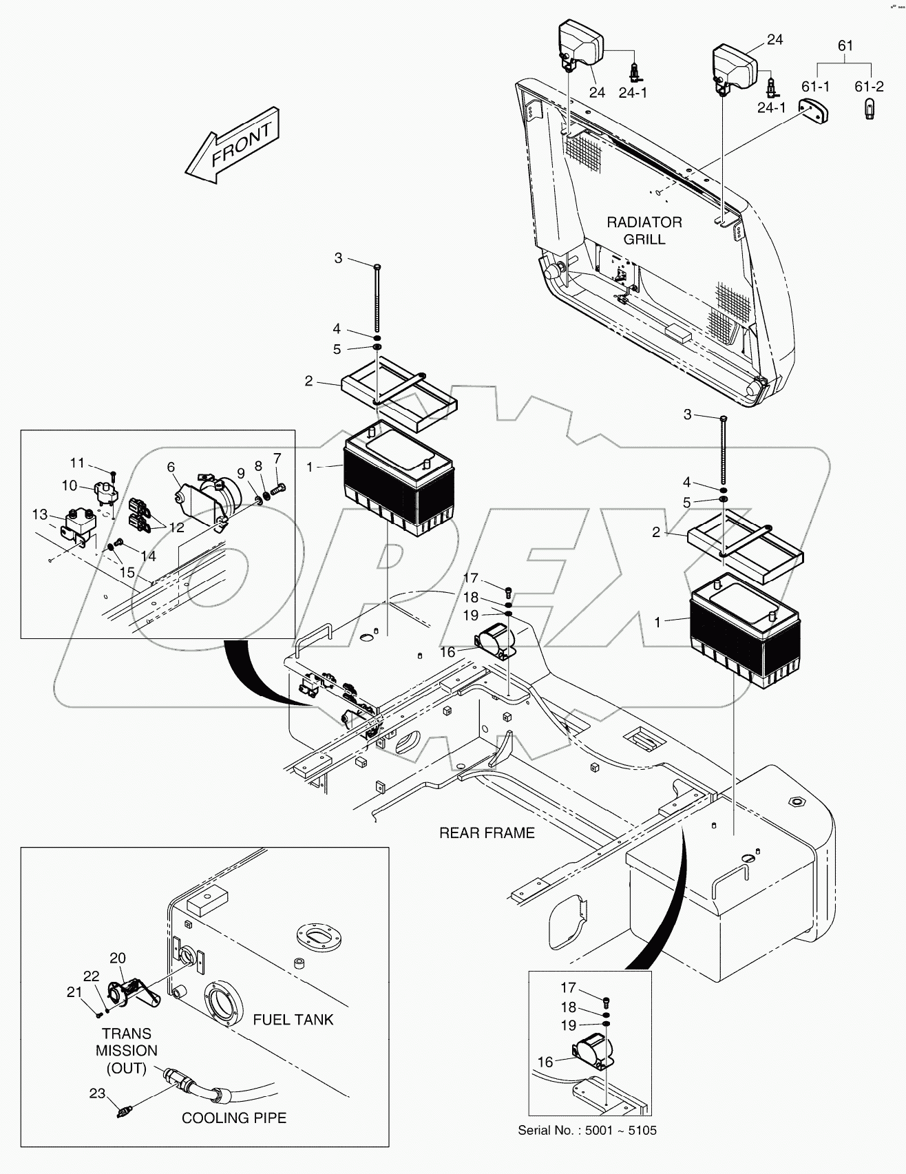  ELECTRIC PARTS (1) - BATTERY & REAR LAMP