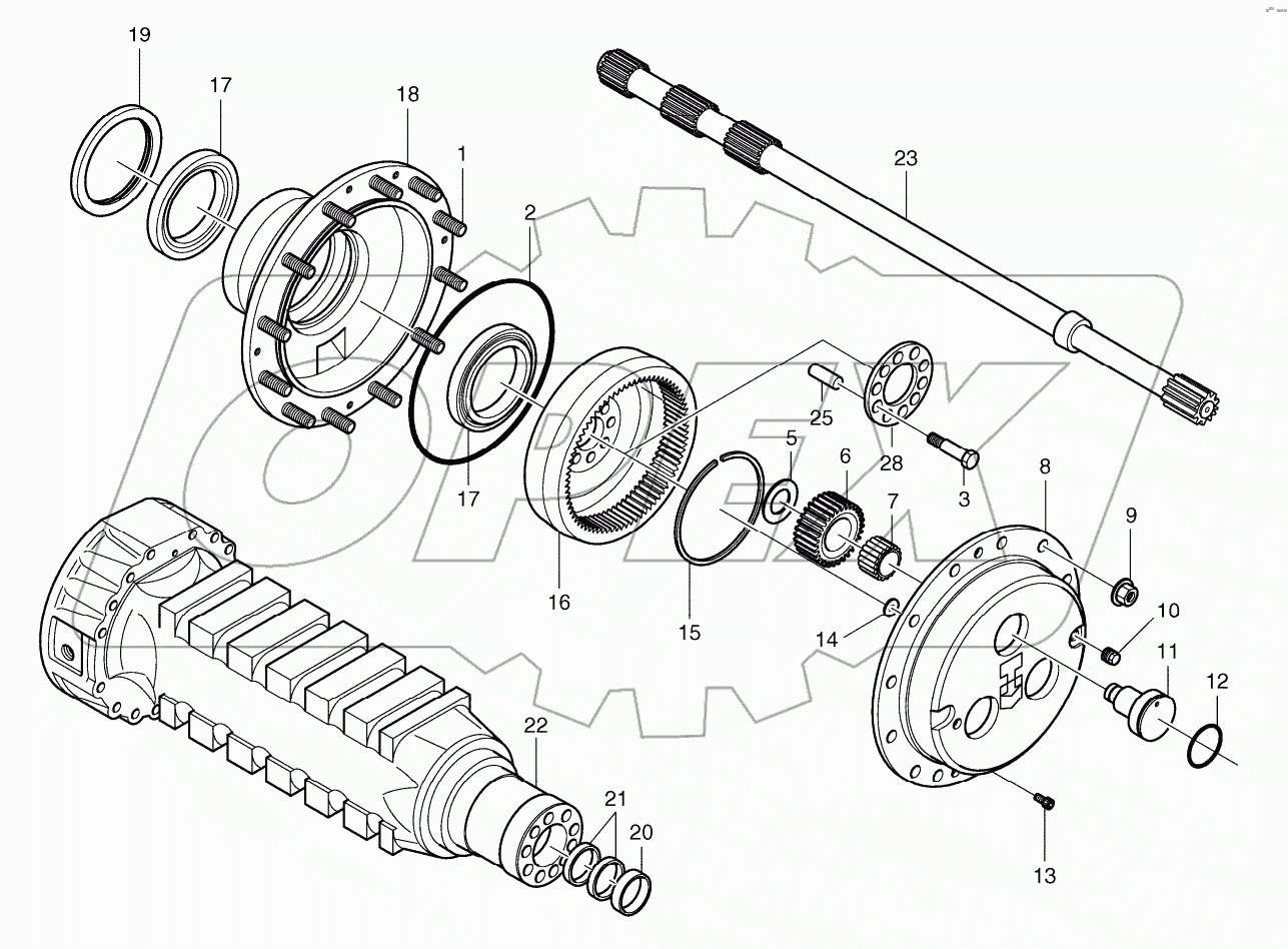  PLANETARY GEAR - FRONT AXLE