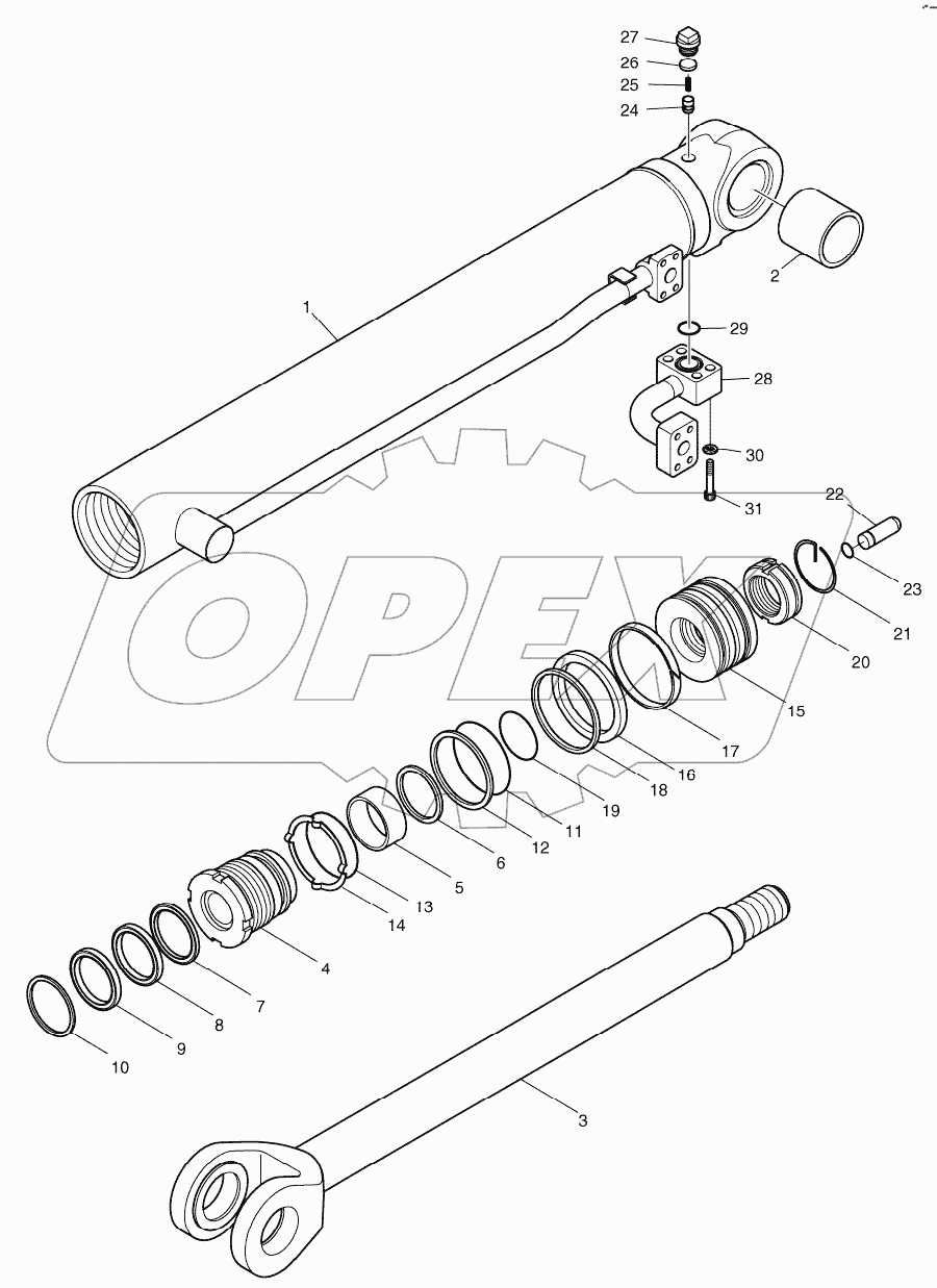  BUCKET CYLINDER - R.H.