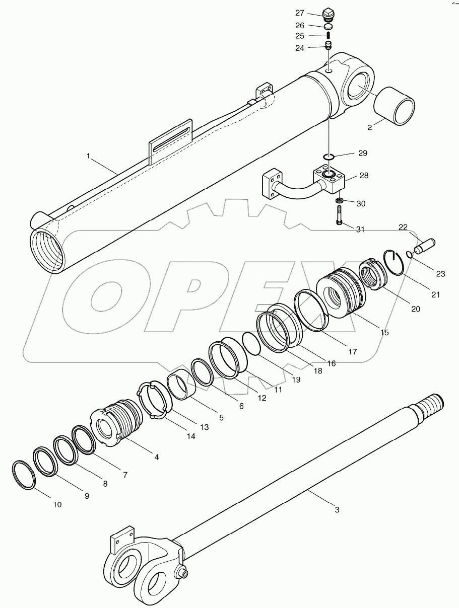  BUCKET CYLINDER - L.H.