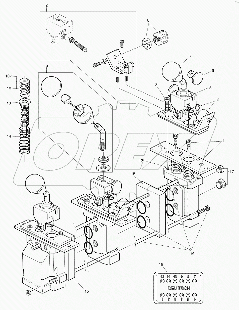  REMOTE CONTROL VALVE - 3SP + 3 LEVER