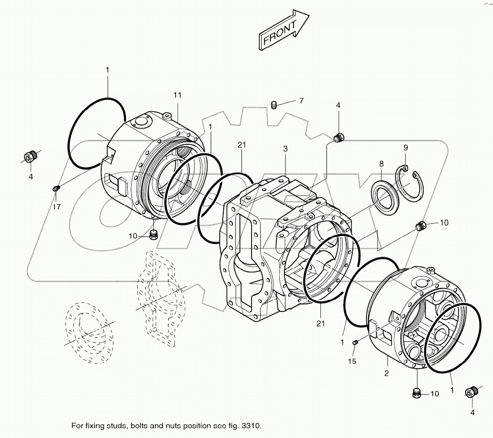  DIFFERENTIAL HOUSING-FRONT AXLE