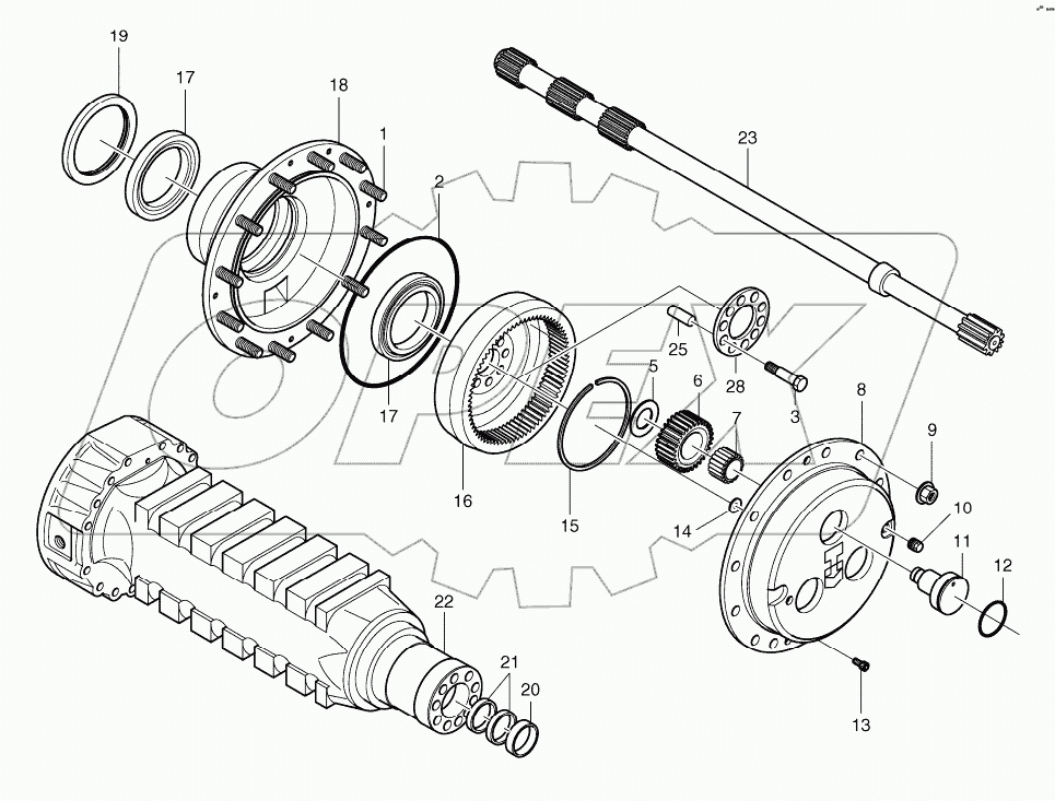 PLANET GEAR-FRONT AXLE