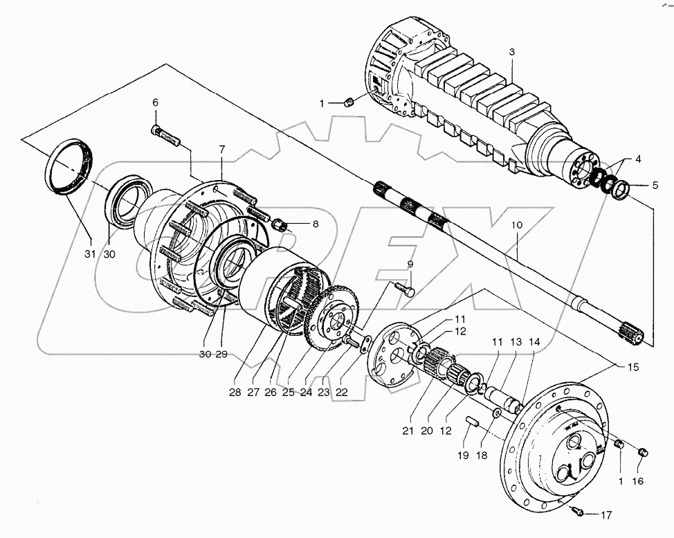 PLANETARY GEAR - REAR AXLE