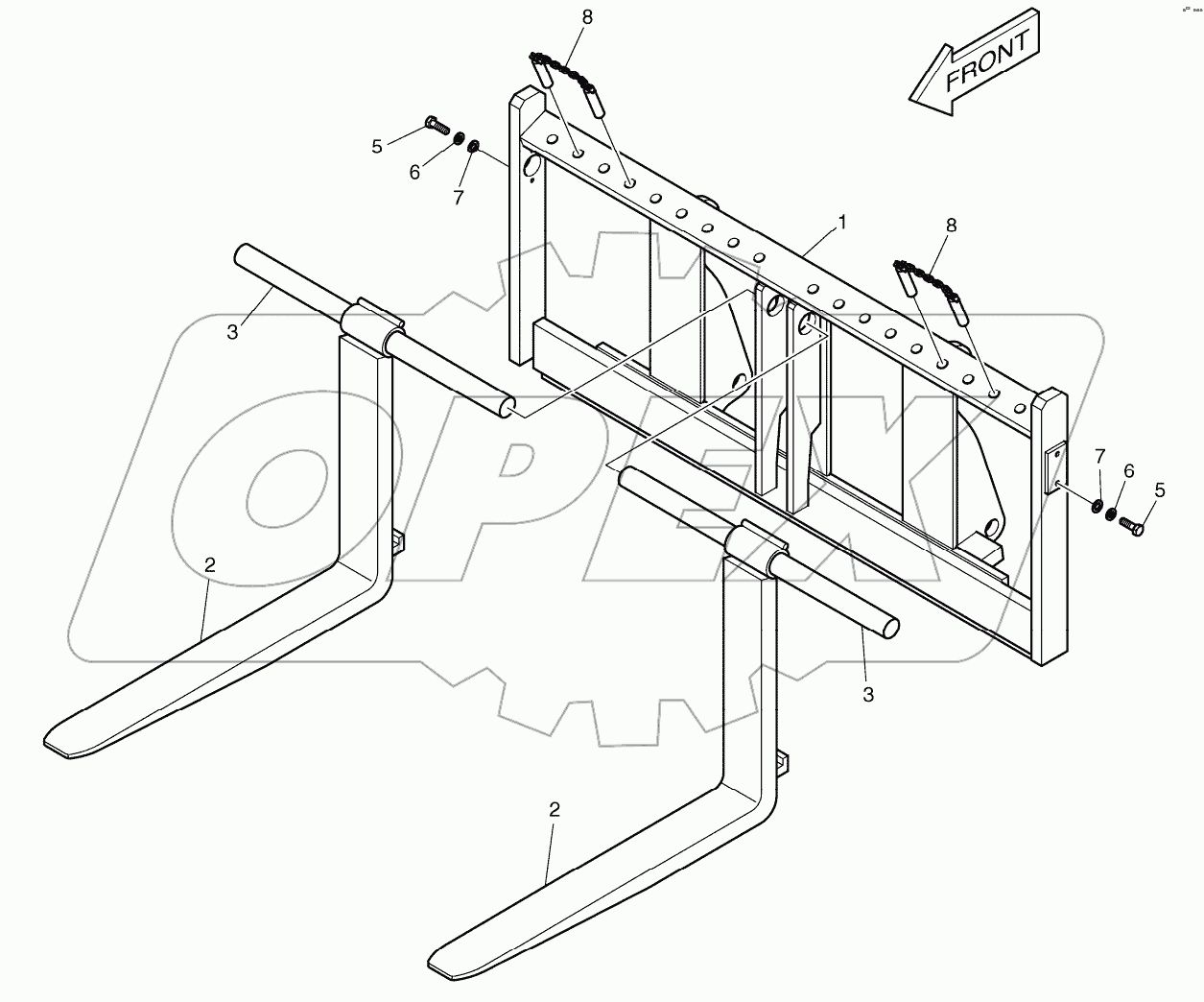  PALLET FORK - QUICK COUPLER
